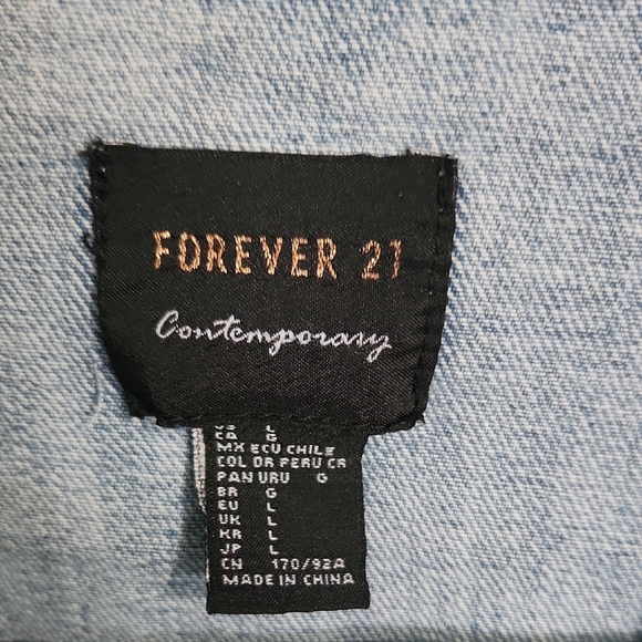 Forever 21 Light Blue Denim Jacket - Picture 2 of 2